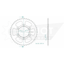 Esjot 520 48t steel rear sprocket (JT 735)