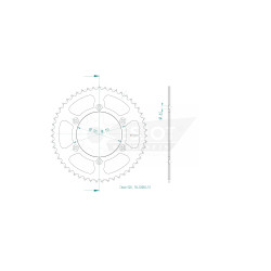 Esjot 520 51t steel rear sprocket (JT 897)