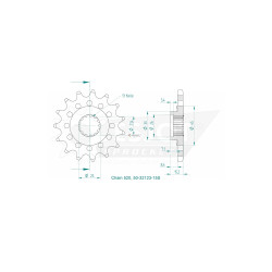 Esjot 520 15t front sprocket (JT 1760)