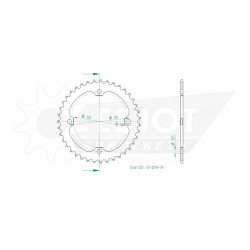 Esjot 520 39t steel rear sprocket (JT 1857)