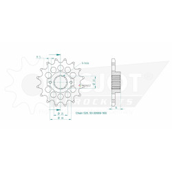 Esjot 520 16t front sprocket (JT 736)