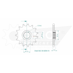 Esjot 520 15t front sprocket (JT 402)