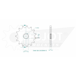 Esjot 520 15t front sprocket (JT 564)