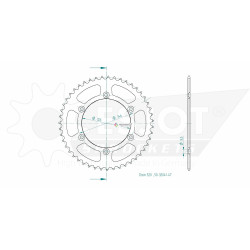 Esjot 520 47t steel rear sprocket (JT 808)