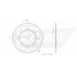 Esjot 530 45t steel rear sprocket (JT 487)