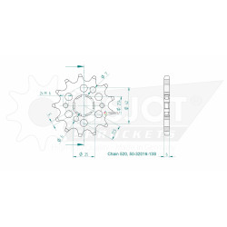 Esjot 520 13t front sprocket (JT 572/569)