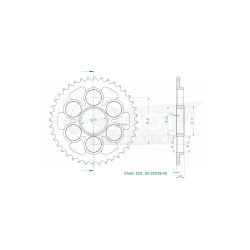 Esjot 525 40t steel rear sprocket (JT 761+760B)