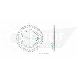 Esjot 525 45t steel rear sprocke (JT 1307)