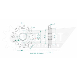 Esjot 525 15t front sprocket (JT 314)