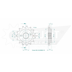 Esjot 525 15t front sprocket (JT 296)