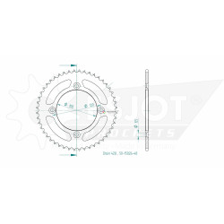 Esjot 428 48t steel rear sprocket (JT 798)