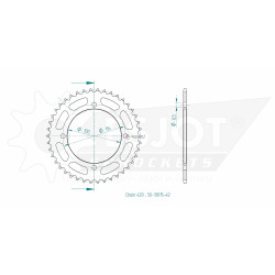 Esjot 420 42t steel rear sprocket (JT 461)