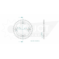 Esjot 520 36t steel rear sprocket (JT 1760)