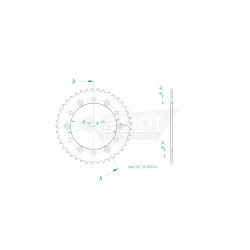 Esjot 520 41t steel rear sprocket (JT 281)