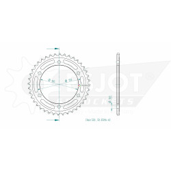 Esjot 530 40t steel rear sprocket (JT 859)