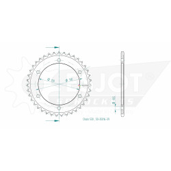 Esjot 530 39t steel rear sprocket (JT 859)