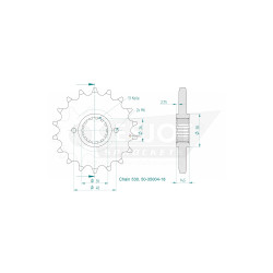 Esjot 530 18t front sprocket (JT 339)