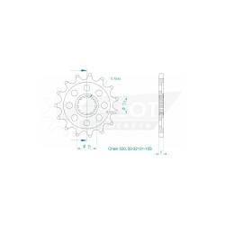 Esjot 520 15t front sprocket (JT1565)