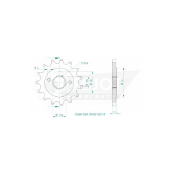 Esjot 520 15t front sprocket (JT 1401)