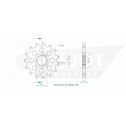 Esjot 520 15t front sprocket (JT 578/341)