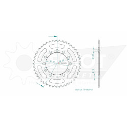 Esjot 520 45t steel rear sprocket (JT 1486)