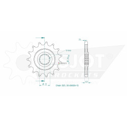 Esjot 525 15t front sprocket (JT 1537)