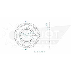 Esjot 525 40t steel rear sprocket (JT 702)