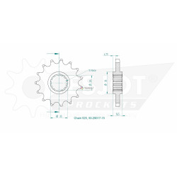 Esjot 525 15t front sprocket (JT 1370)