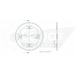 Esjot 520 40t steel rear sprocket (JT 1760)