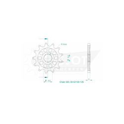 Esjot 520 13t front sprocket