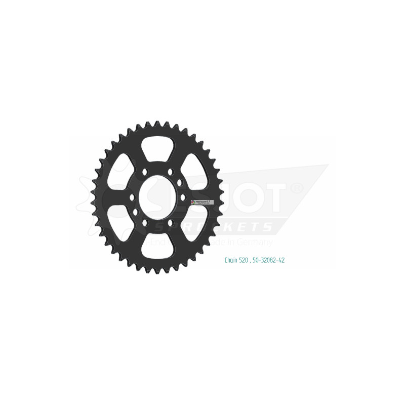 Esjot 520 42t steel rear sprocket (JT 1826)