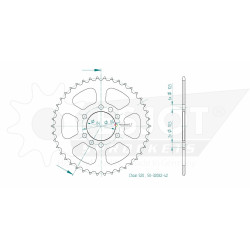 Esjot 520 42t steel rear sprocket (JT 1826)