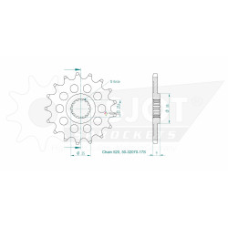 Esjot 520 17t front sprocket (JTF1539)