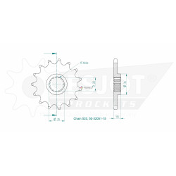 Esjot 520 15t front sprocket (JT 1902)