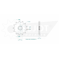 Esjot 520 13t front sprocket (JT 564)