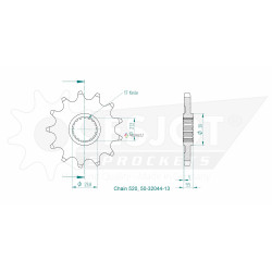 Esjot 520 13t front sprocket (JT 284)