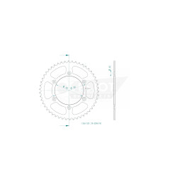 Esjot 520 50t steel rear sprocket (JT 897)