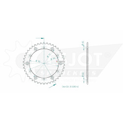 Esjot 520 42t steel rear sprocket (JT 853)