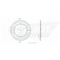 Esjot 525 43t steel rear sprocket (JT 1307)