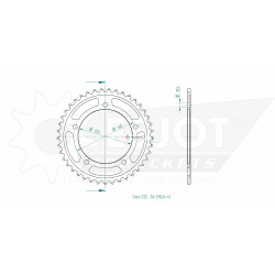 Esjot 525 41t steel rear sprocket (JT 1792)