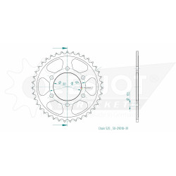 Esjot 525 39t steel rear sprocket (JT 1489)