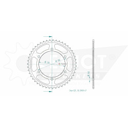 Esjot 525 47t steel rear sprocket (JT 300)