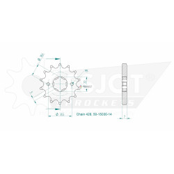 Esjot 428 14t front sprocket (JT 546) (JT 1559)