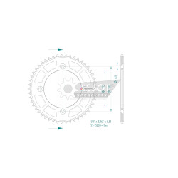 Esjot 428 49t rear Sprocket (JTA895)