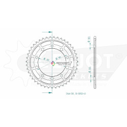 Esjot 530 43t Aluminium rear Sprocket (JT 1800/1797)