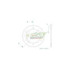 Esjot 520 41t Aluminium rear Sprocket (JTA1308)