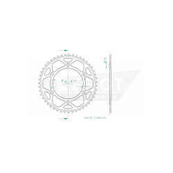 Esjot 520 47t Aluminium rear Sprocket (JT 718)