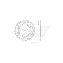 Esjot 520 45t Aluminium rear Sprocket (JT 718)