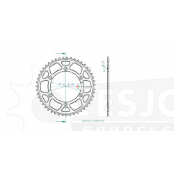 Esjot 520 47t Aluminium rear Sprocket (JT 808)