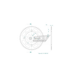 Esjot 420 50t Aluminium rear Sprocket (JTA215)